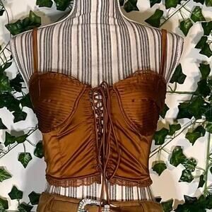 New forever21 brown corset top